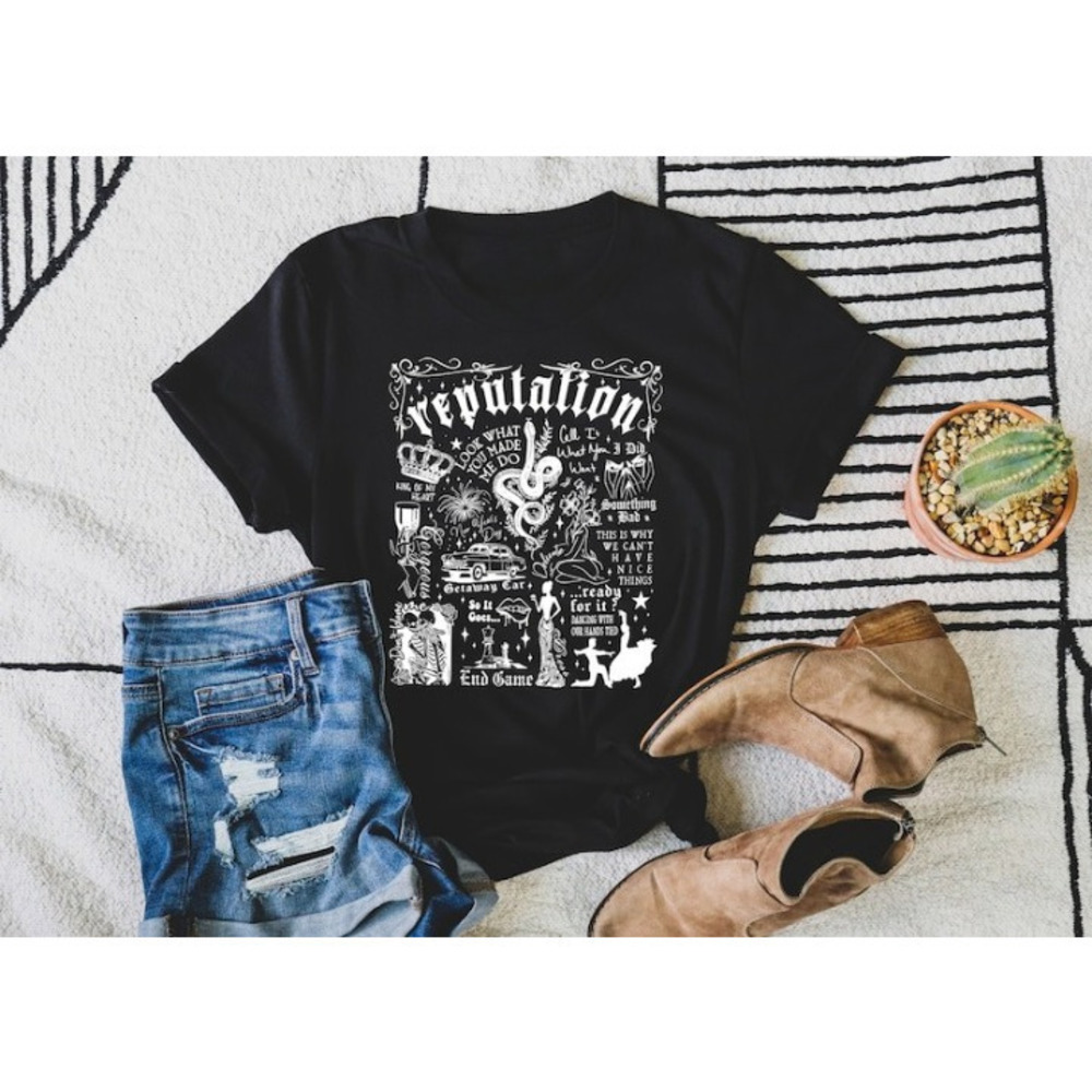 Reputation Shirt, Reputation Graphics Tee, Reputation Snake Graphics Shirt